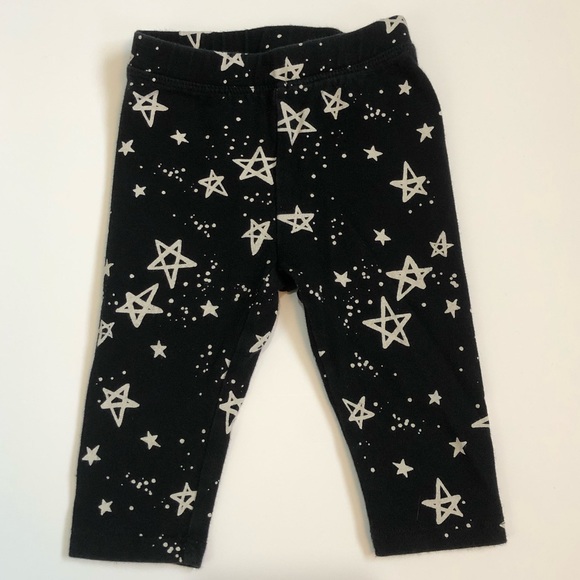 Gymboree baby 3-6 months cute black leggings with white stars - Picture 4 of 6